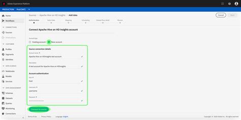 Skapa en Apache Hive på Azure HDInsights Source Connection i ...