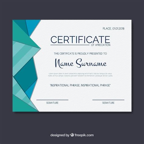 Modèle de certificat élégant | Vecteur Gratuite