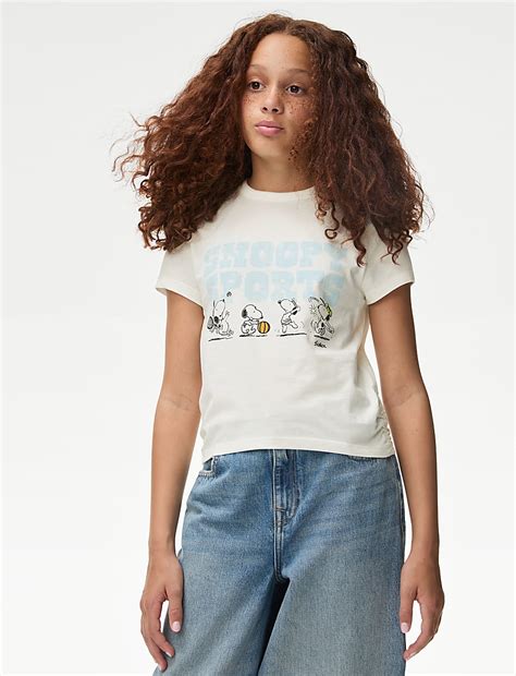 Buy Pure Cotton Snoopy™ T-Shirt (6-16 Yrs) at Marks & Spencer