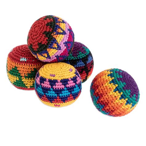 UNICEF Market | Crocheted Cotton Hacky Sacks (Set of 5) - Freestyle