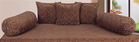 Zesture Bring Home Polyester 3D Embossed Velvet Touch 6 Piece diwan Set ...