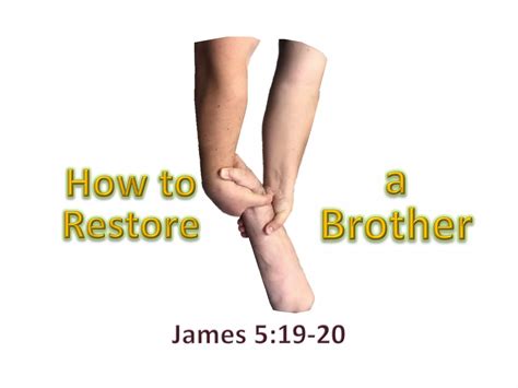 Restoring a Brother - James 5:19-20 | PDF