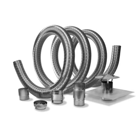 Metalbest 284855 4" Pellet Pipe 25-Foot Flex Kit with Included ...