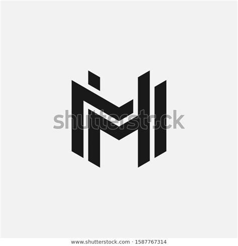 Letter Mh Hm Logo Template Vector Stock Vector (Royalty Free ...