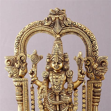 Buy Brass Padmavati Thayar Lakshmi & Tirupati Balaji Statue Set with ...
