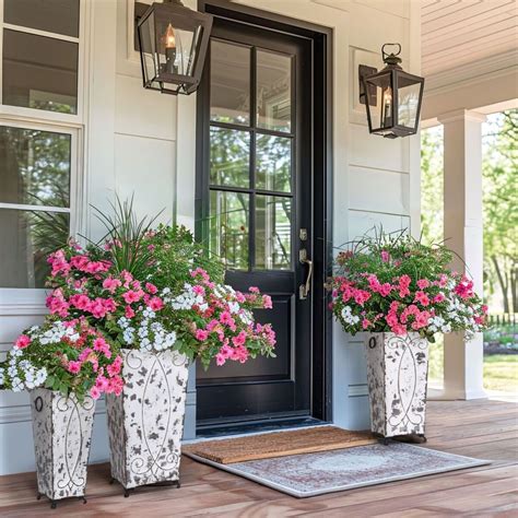 20 Stunning Front Porch Flower Pots to Enhance Your Home’s Curb Appeal