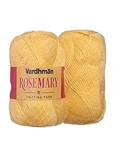 NTGS Vardhman Rosemary Yellow 400gm Wool Hank Hand Knitting Wool and ...