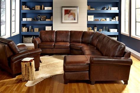 Traditional Leather Sectionals 的图像结果
