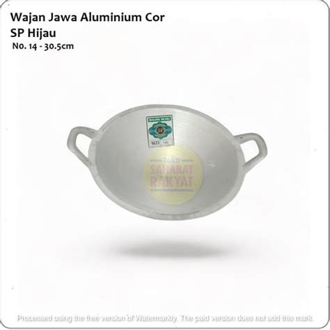 Jual Wajan Penggorengan Aluminium Cor Tradisional SP Hijau 14 Ukuran 30 ...