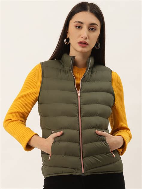 Duke Women Olive Green Solid Puffer Jacket - Price History