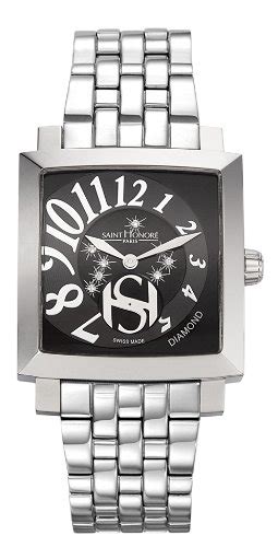 Saint Honore Men's 863117 1NBDN Orsay Rectangular Stainless-Steel ...