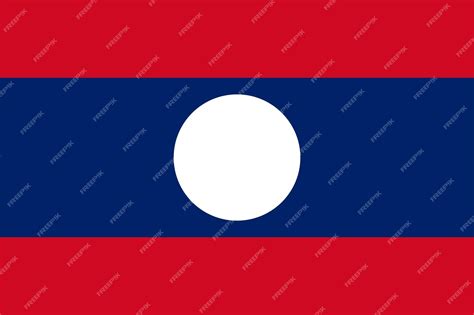 Premium Vector | The national flag of the world Laos