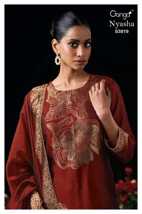 Ganga Nyasha 3819 Viscose Silk Designer Salwar Kameez Collection