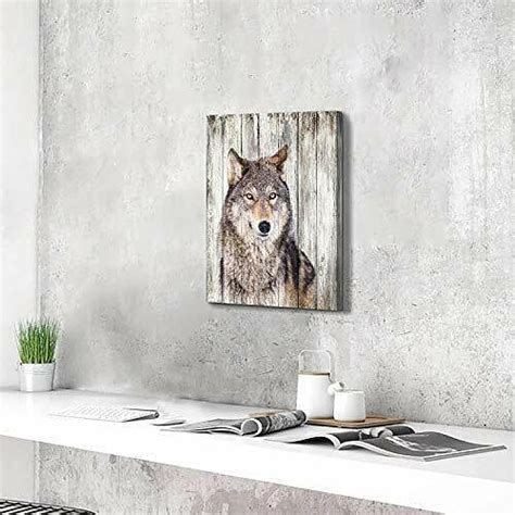 Buy Hardy Gallery Gray Wolf Wall Art Print: Wild Assorted Material ...