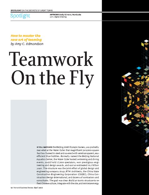 Teamwork on the Fly, Amy C. Edmondson - Teamwork On the Fly How to ...