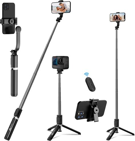 WeCool S2 Selfie Stick with Tripod Stand, 41 inch/104 cm Selfie Stick ...