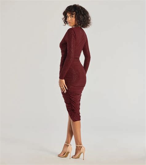 Burgundy Bodycon Dresses & Windsor