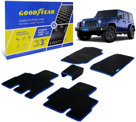 Goodyear Car Accessories Jeep Wrangler Custom Fit Front and Rear Floor ...