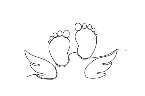 Soles of the baby's feet and wings pregnancy and infant loss awareness ...