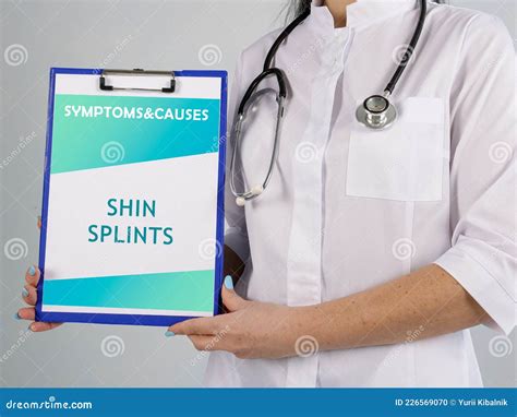 Medical Concept Meaning SHIN SPLINTS with Sign on the Sheet Stock Photo ...