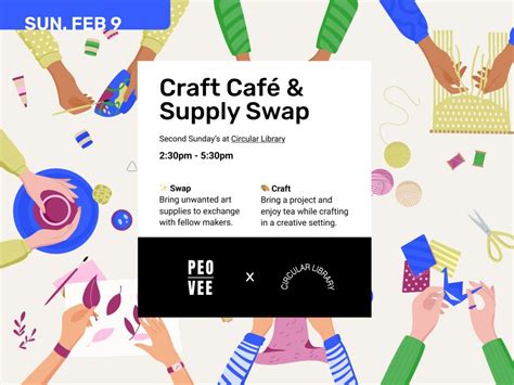 Craft Café & Supply Swap with Peo Vee, CIRCULAR LIBRARY, Venice, 9 ...