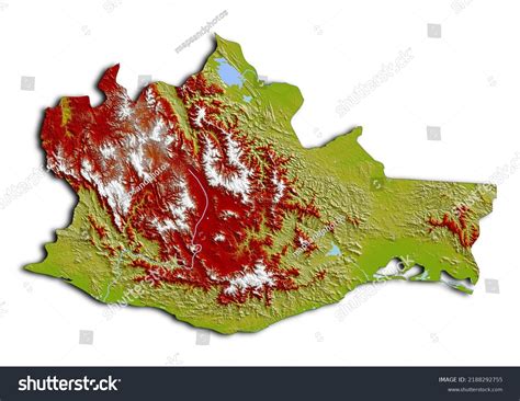 Oaxaca Mexico Map Shaded Relief Map Stock Illustration 2188292755 ...