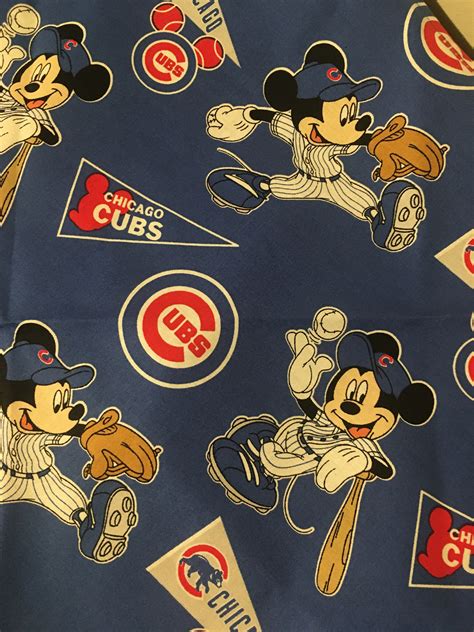 Chicago Cubs Mickey Mouse Bandana Full Size Adult | Etsy