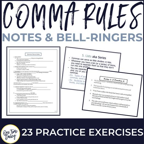 Image result for Comma Rules Practice Texting