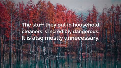 Paul Wheaton Quote: “The stuff they put in household cleaners is ...