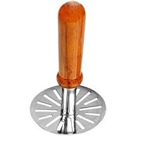 Buy LSARI Stainless Steel Potato Pav Bhaji Masher with Wooden Handle ...