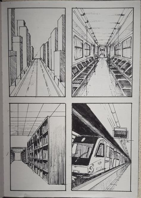 Image result for One Point Perspective Building Drawing