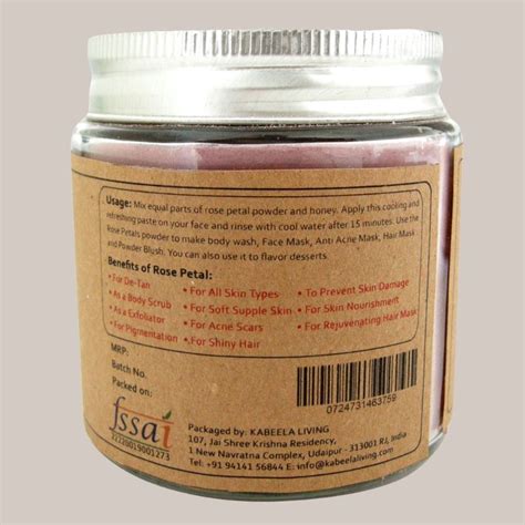 Rose Petal Powder | Organic Rose Centifolia | Ideal For Face Pack ( 10 ...