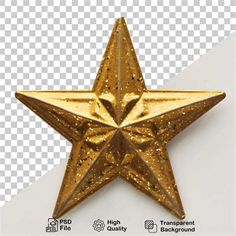Premium PSD | 3d gold star png with transparent background