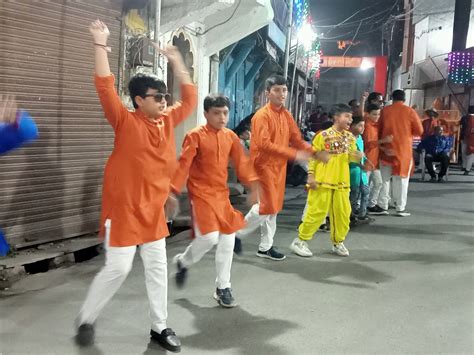 Residents of Sri Ambika Chowk at Mochiwada in Godhra city dressed up as ...