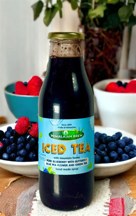 Blueberry With Butterfly Blue Pea Flower Green Ice Tea syrup with Pure ...