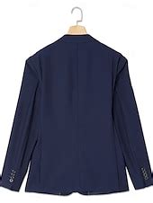 Men's Wedding Business Suits Notch Lapel Grape Navy Blue Fashion Formal ...