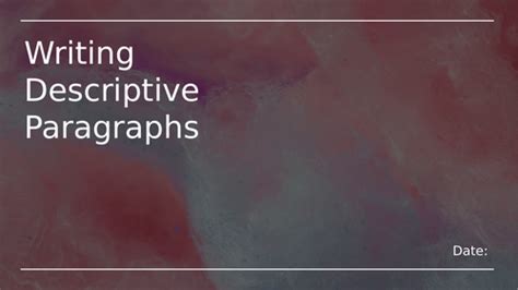 Image result for Discriptive Pargraph Writing Pernonm