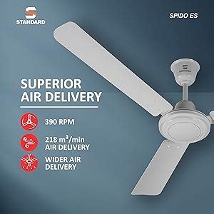 Buy STANDARD Spido 1200mm High Speed Ceiling Fan|Energy Efficient BEE ...