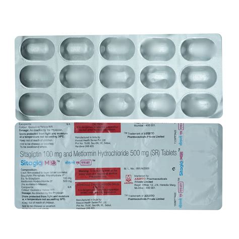 Sitaglo M SR 100/500 Tablet | Uses, Side Effects, Price | Apollo Pharmacy