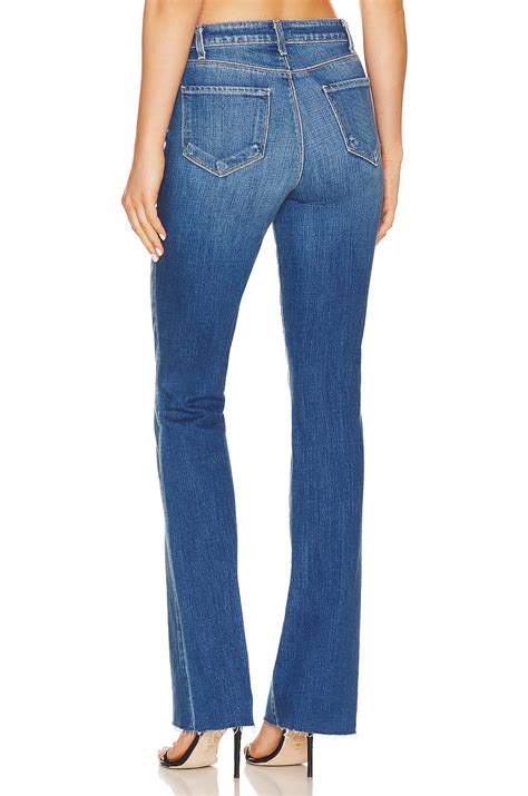 L'AGENCE Ruth High Rise Straight Gold Chain Jeans in Century | REVOLVE