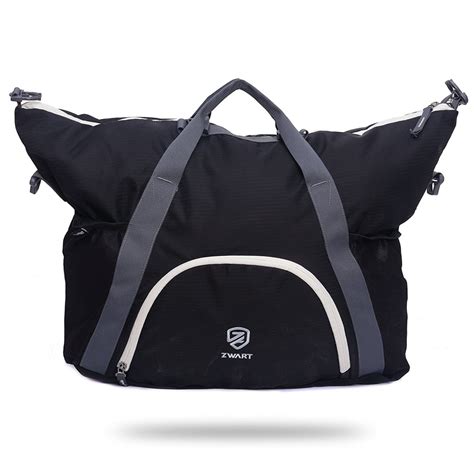Zwart TOUREZ Black and Grey 30L Duffel/Gym Bag – Zwart
