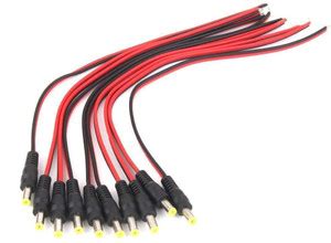 xenee Dc Power Pigtail Connectors for CCTV Surveillance Camera DC Wire ...
