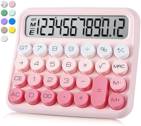 VEWINGL Mechanical Switch Calculator With 12 Digit Large LCD Display ...