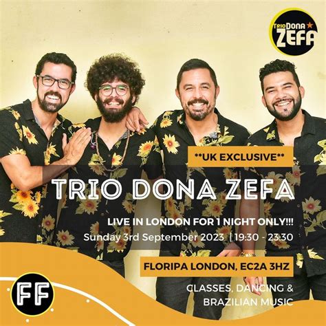 Trio Dona Zefa LIVE in London!, Floripa London, 3 September 2023 ...