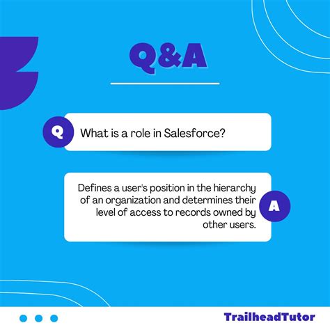 ‏Salesforce roles define the hierarchy of your organization and ...