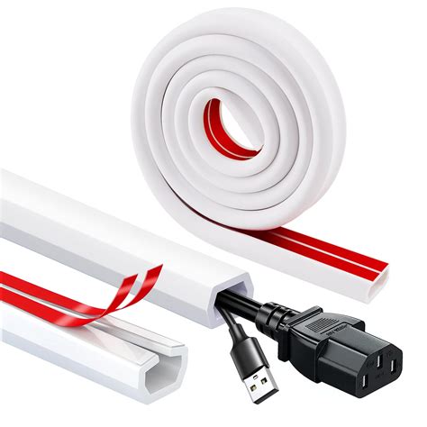 Buy Cable Trunking, White Cable Cover Self Adhesive Cable Management ...