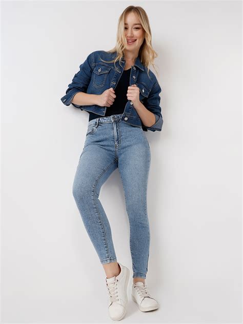 Buy Women Light Blue High-Rise Skinny Jeans | Kraus Jeans