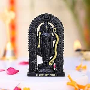 Buy Craftam Metal Small Ram Lalla Idol Murti Ayodhya for Car Dashboard ...