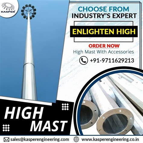 High Mast Lighting Pole - 12 Meter High Mast Pole Manufacturer from Hapur