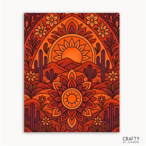 Desert Mandala Paint by Numbers | Crafty by Numbers – Crafty By Numbers